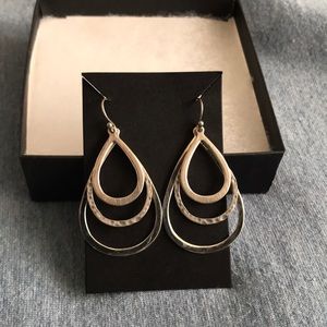 Sterling Silver Teardrop Dangle Earrings